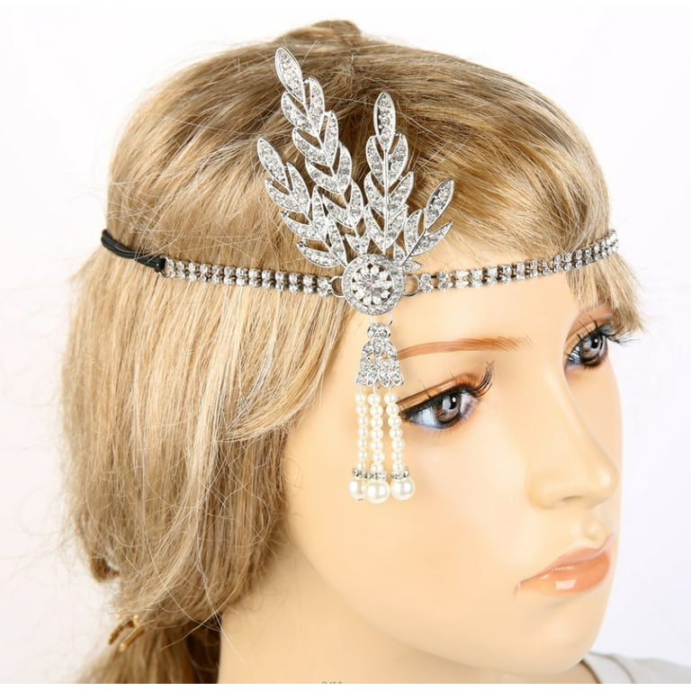 Vintage Rhinestone Woman Hairband 20s Gatsby Charleston Party Headpieces